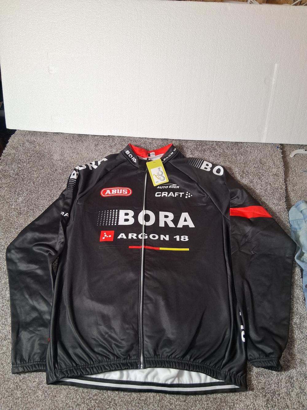 Craft Bora Argon 18 Cycling Jersey Men 4XL Black Red Pro Team Bike Shirt Short